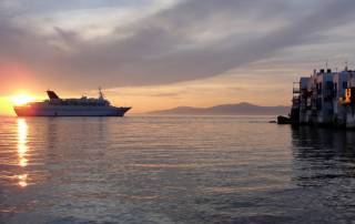 Grécia - Mykonos - Pôr do Sol em Little Venice