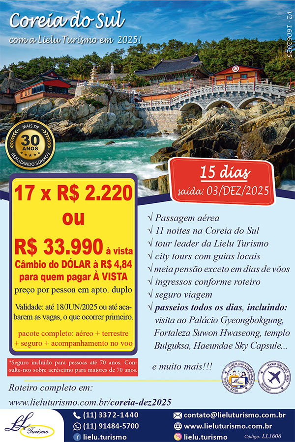 Promoção Coreia do Sul – Lielu Turismo Promoção Coreia do Sul - Lielu Turismo