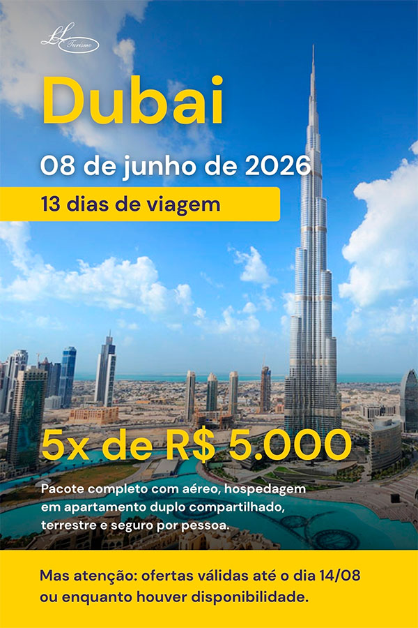 Promoção Dubai com Sharjah e Abu Dhabi - Lielu Turismo