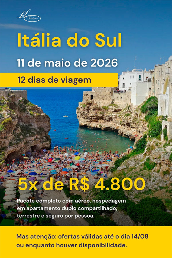Promoção Sul da Itália - Lielu Turismo